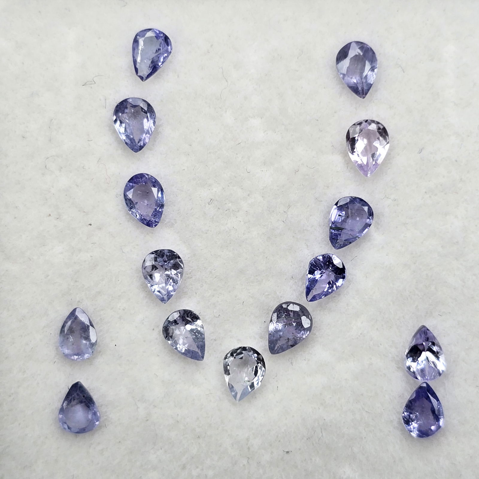 1.97 Ct Natural Tanzanite Pear Set (1 of 2)