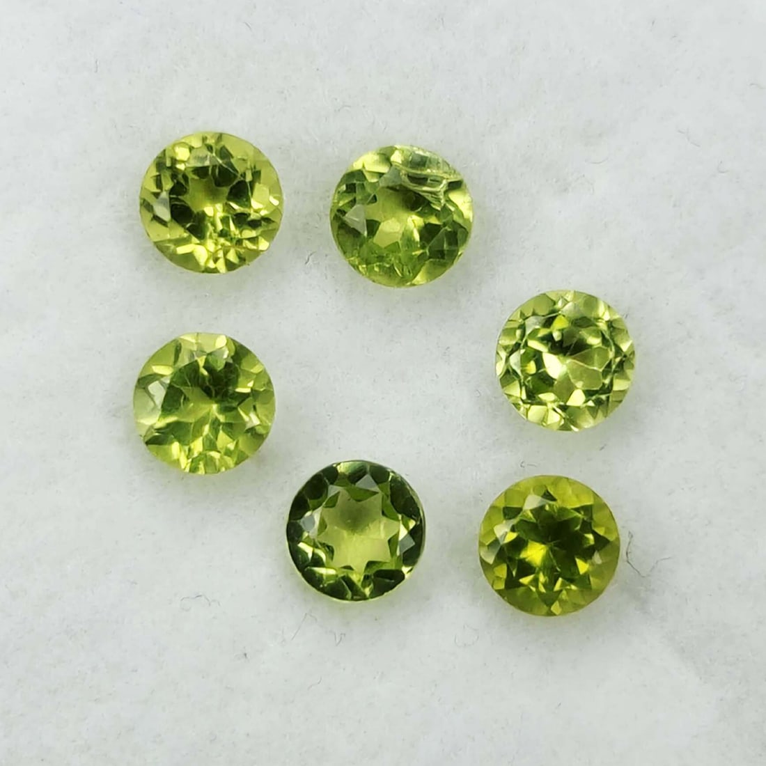 1.80 ct "AAA Grade" Natural Peridot Round Set (1 of 2)