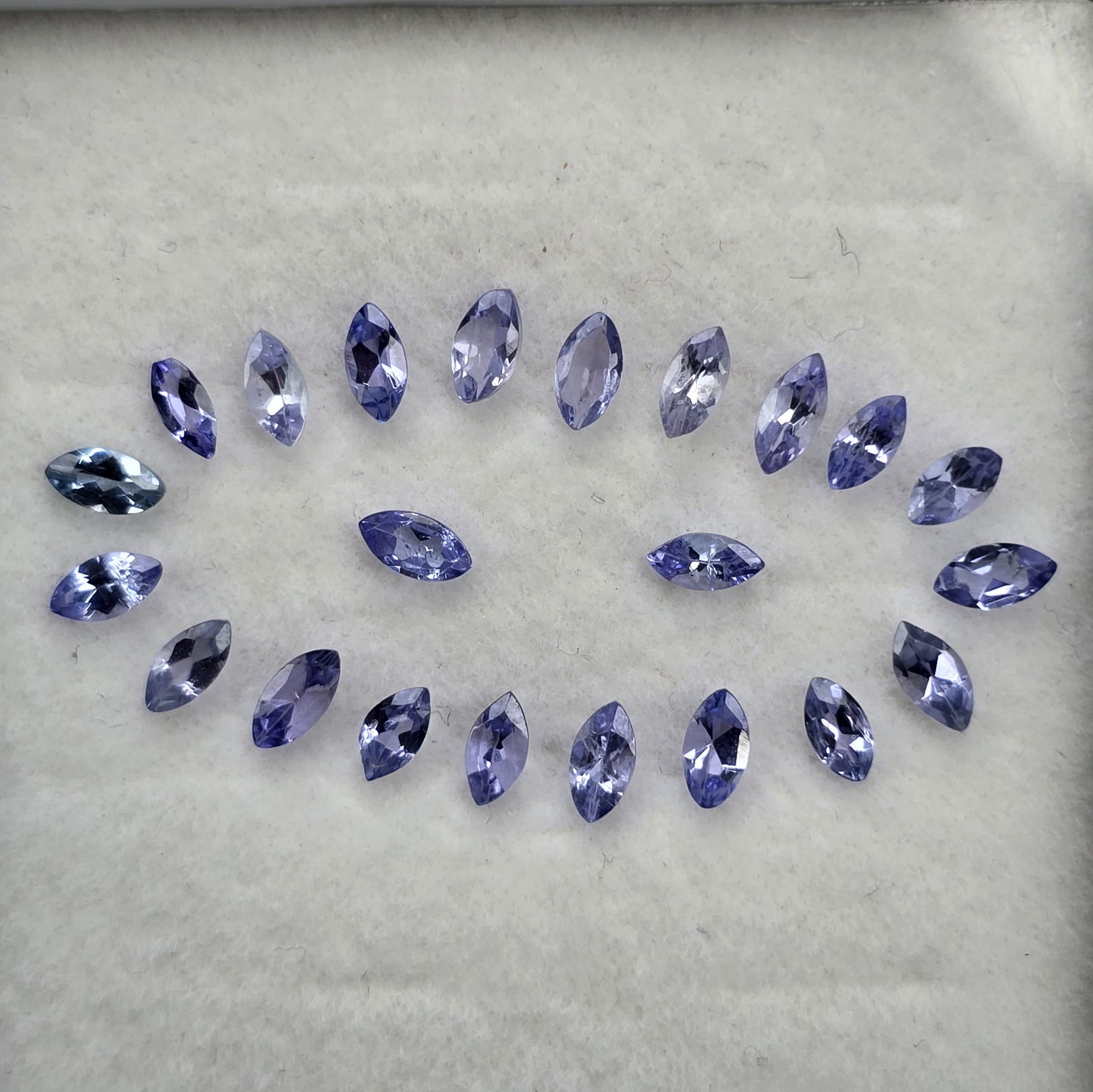 2.41 Ct Natural Tanzanite Marquise Set (1 of 2)