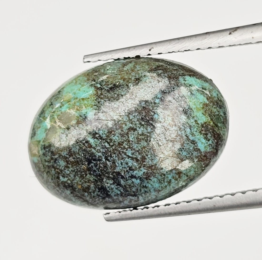 4.87 ct Natural Tibetan Turquoise: Gemstones: Natual Tibetan Turquoise /Carat Weights: 4.87 ct /Size or Dimensions: 15.80 X 11.50 X 4.60 mm