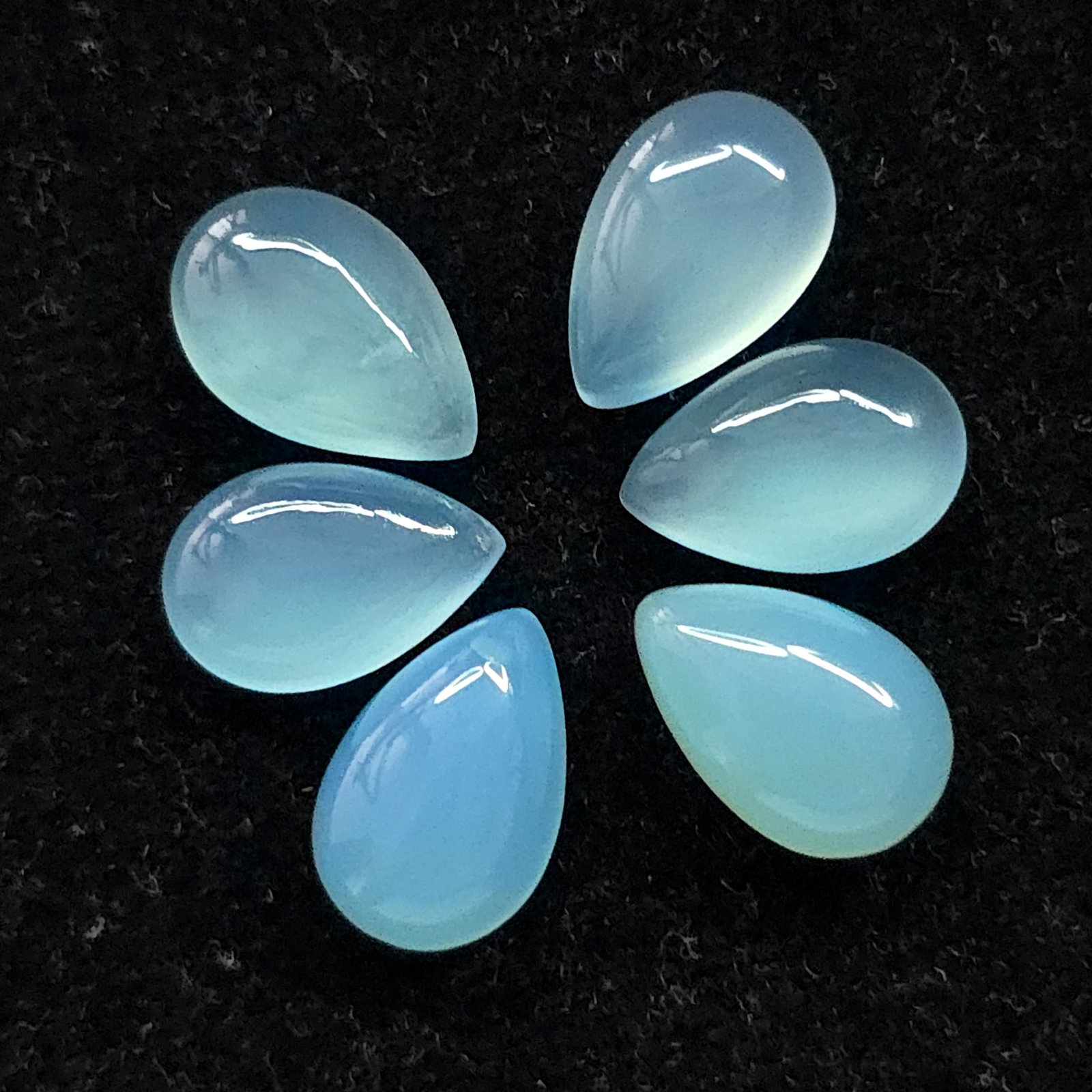 19.68 ct Natural Chalcedony Pear Set (1 of 2)