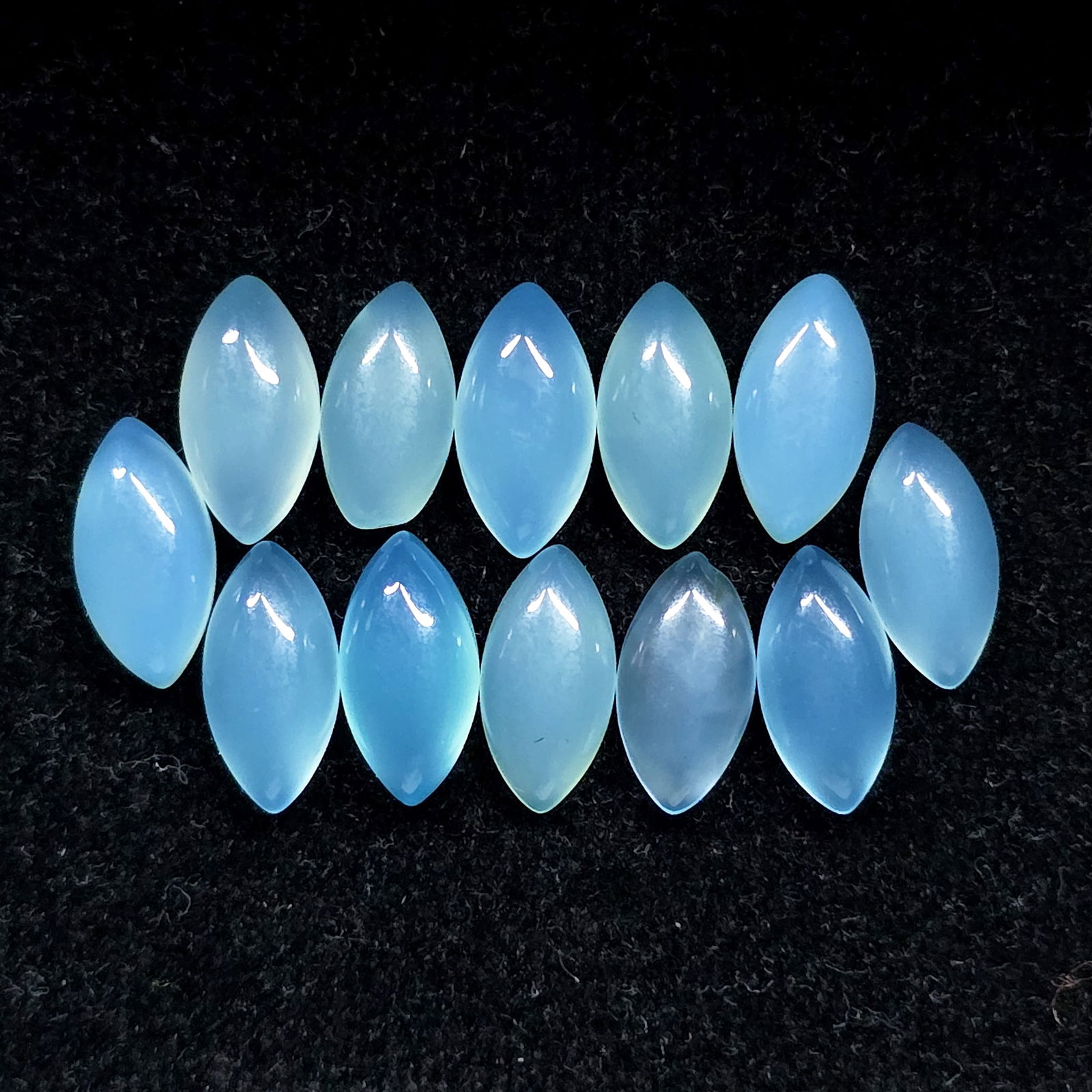 23 ct Natural Chalcedony Marquise Set (1 of 2)
