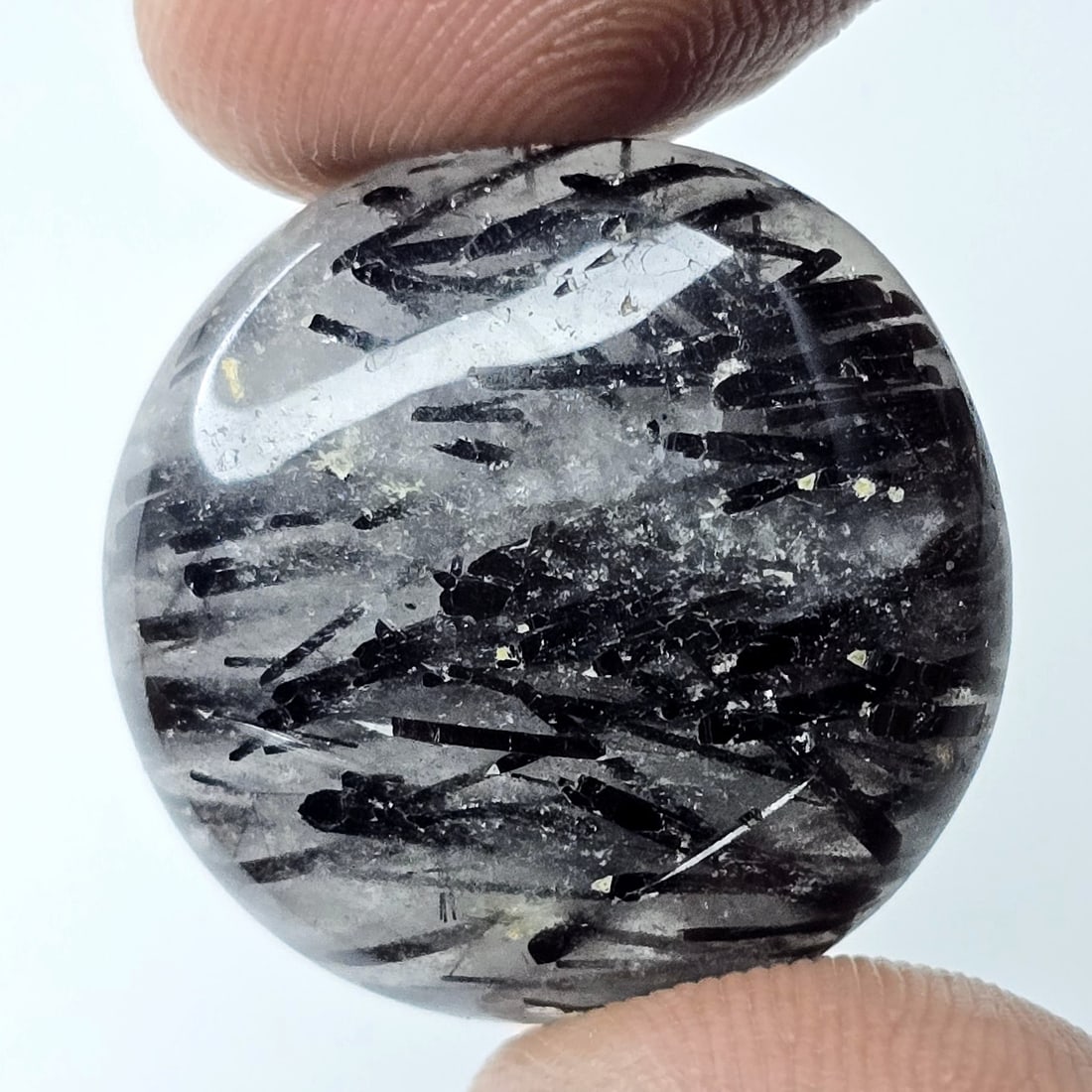 30.85 Ct Natural Black Rutile Quartz (1 of 2)