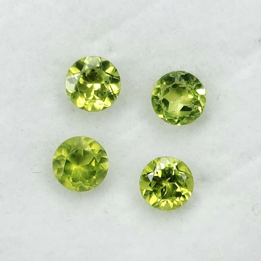 1.21 ct "AAA Grade" Natural Peridot Round Set (1 of 2)