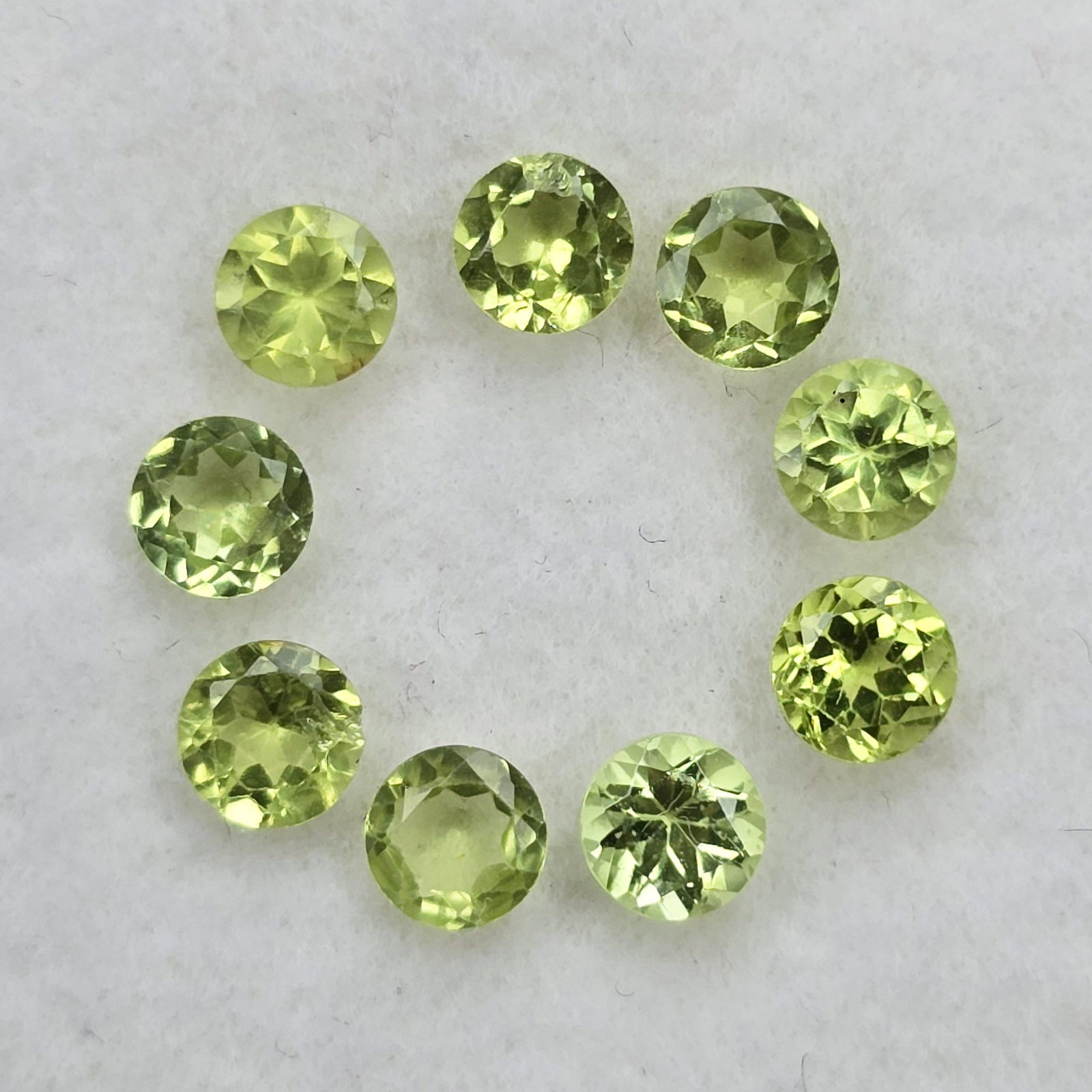 2.55 ct "AAA Grade" Natural Peridot Round Set (1 of 2)