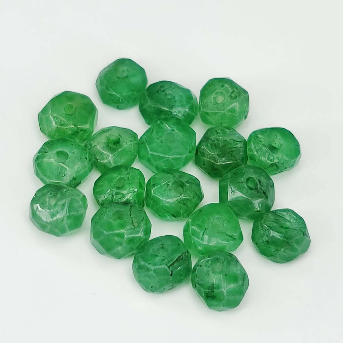 8.25 ct Natural Coated Emerald Loose Beads: Gemstones: Natural Emerald /Carat Weights: 8.25 ct /Size or Dimensions: 4 to 4.70 mm Approx /Treatment : Coated