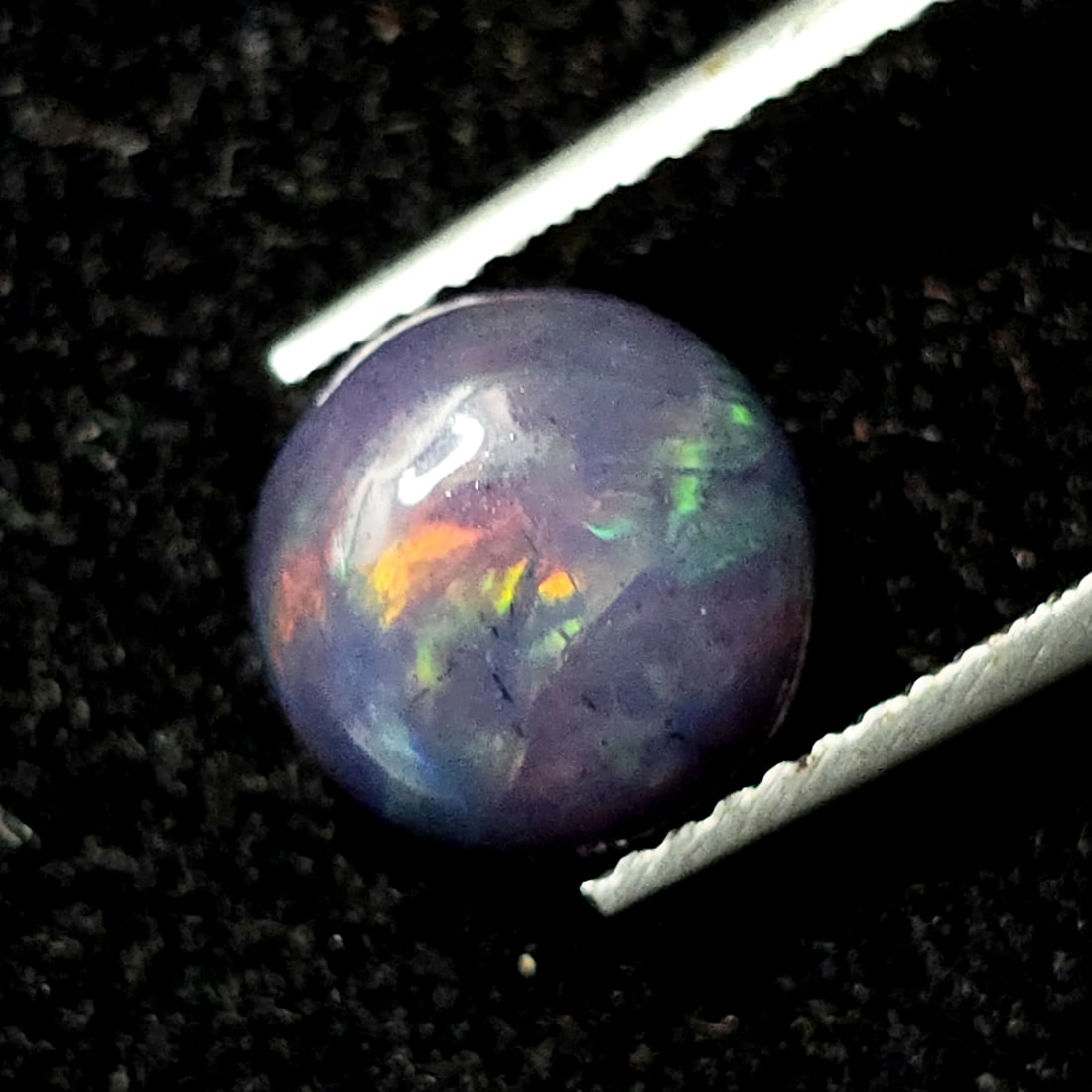 1.53 Ct "Play Of Colors" Natural Black Opal (1 of 5)