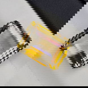 11.38 ct "Top Qulaity" Natural Yellow Mystic Quartz: Gemstones: Natural Mystic Quartz /Carat Weights: 11.38 ct /Size or Dimensions: 15.80 X 11.80 X 7.80 mm /Treatment: Coated