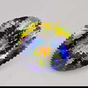 14.98 ct "Top Qulaity" Natural Rainbow Mystic Quartz: Gemstones: Natural Mystic Quartz /Carat Weights: 14.98 ct /Size or Dimensions: 17 X 17 X 10.80 mm /Treatment: Coated