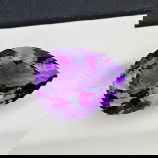 7.34 ct "Top Quality" Natural Deep Purple African Amethyst: Gemstones: Natural African Amethyst /Carat Weights: 7.34 ct /Size or Dimensions: 16 X 12 X 7.60 mm /Origin : Africa