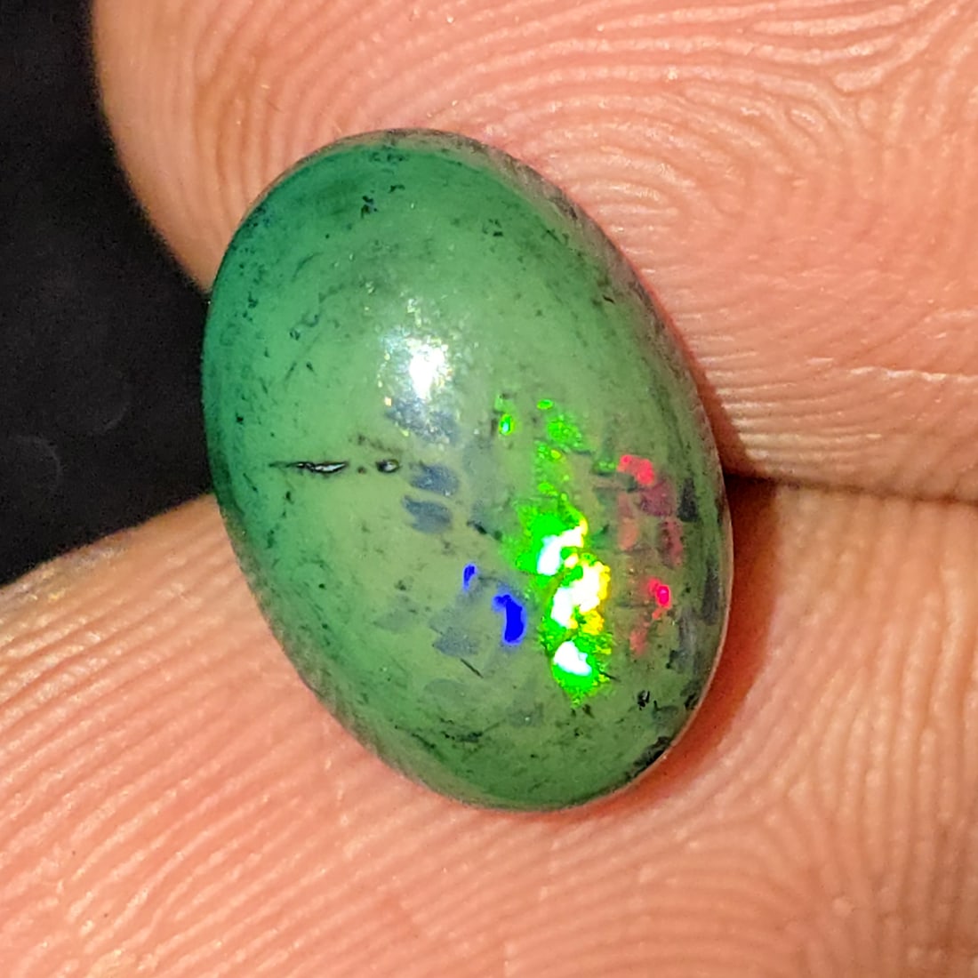 2.34 Ct "Play Of Colors" Natural Black Opal (1 of 5)