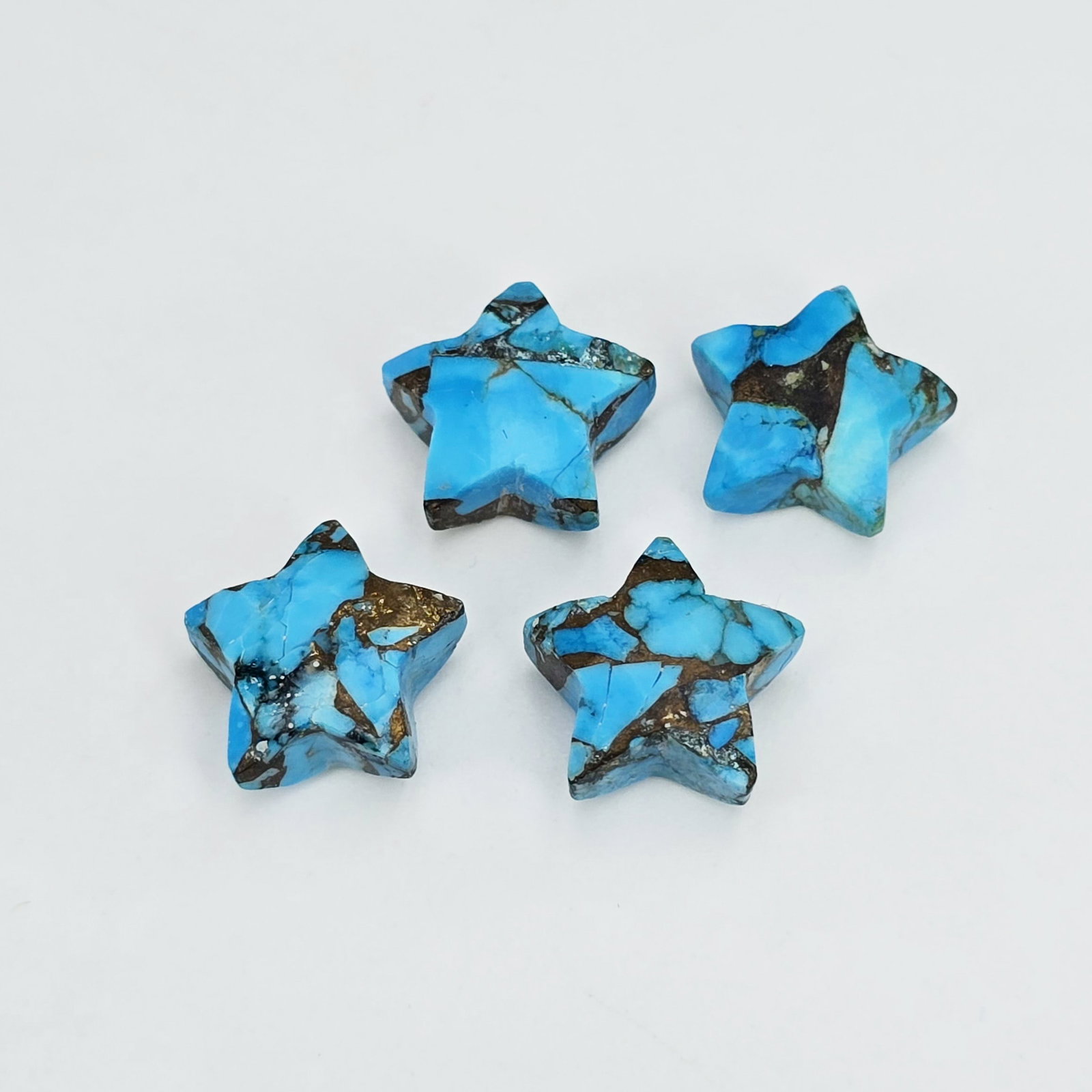 11.10 ct Composite Copper Turquoise Star Set (1 of 2)