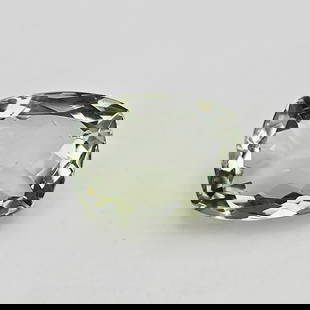 6.51 Ct Natural Green Amethyst: Gemstones: Natural Green Amethyst /Carat Weights: 6.51 Ct /Size or Dimensions: 13.40 X 10.40 X 6.60 mm / Treatment: Heated
