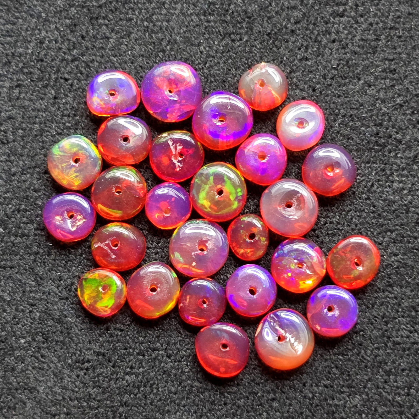 6.24 Ct Natural Red Fire Opal Loose Beads (1 of 2)