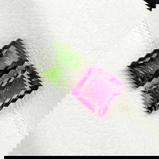 0.92 ct Natural Green And Pink Tourmaline: Gemstones: Natural Tourmaline /Carat Weights: 0.92 ct /Size or Dimensions: 4 mm