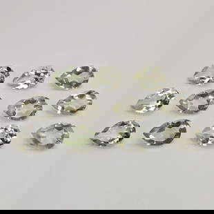 18.01 Ct Natural Green Amethyst Lot: Gemstones: Natural Green Amethyst /Carat Weights: 18.01 Ct /Size or Dimensions: 10 X 7 mm / Treatment: Heated