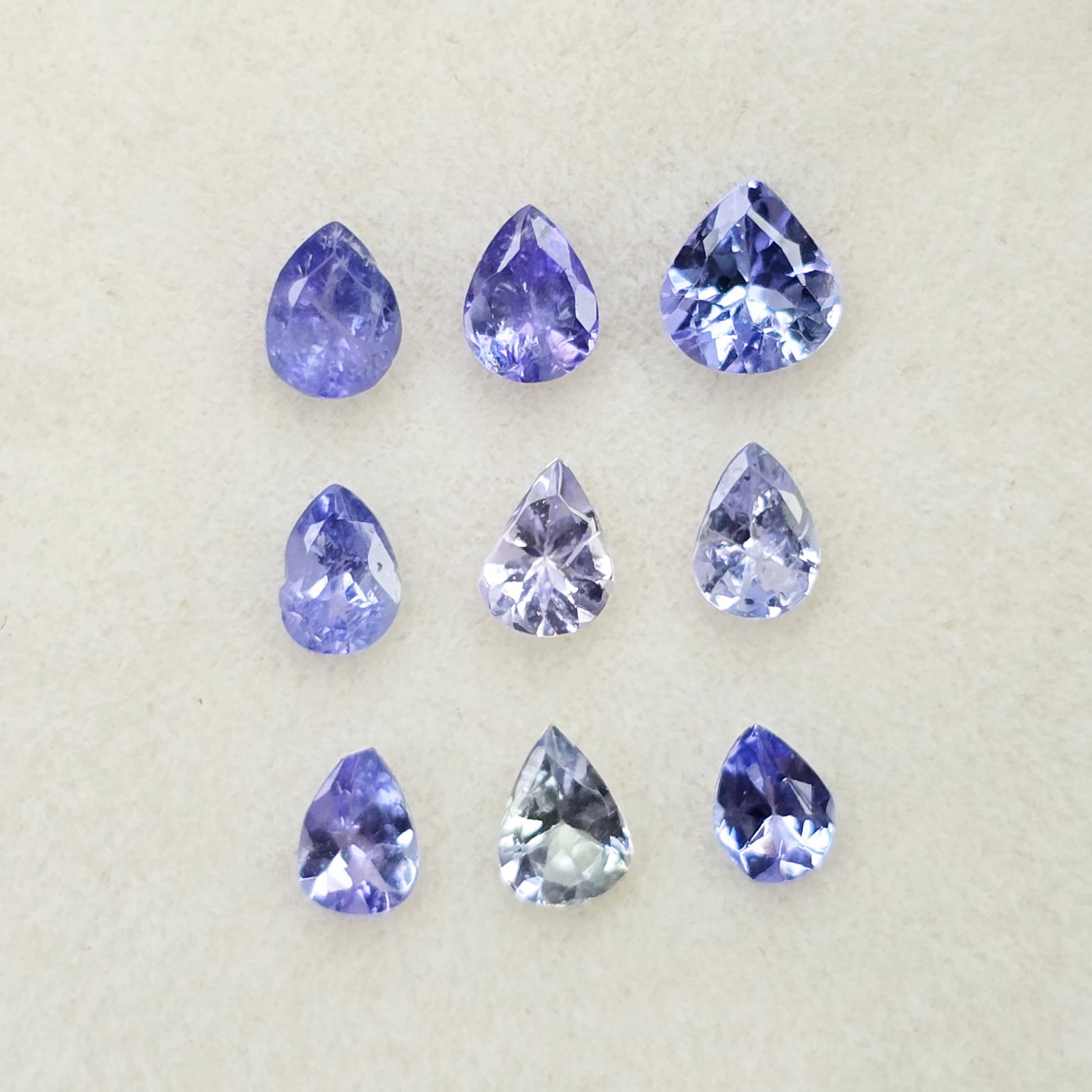 1.38 Ct Natural Tanzanite Pear Set (1 of 2)