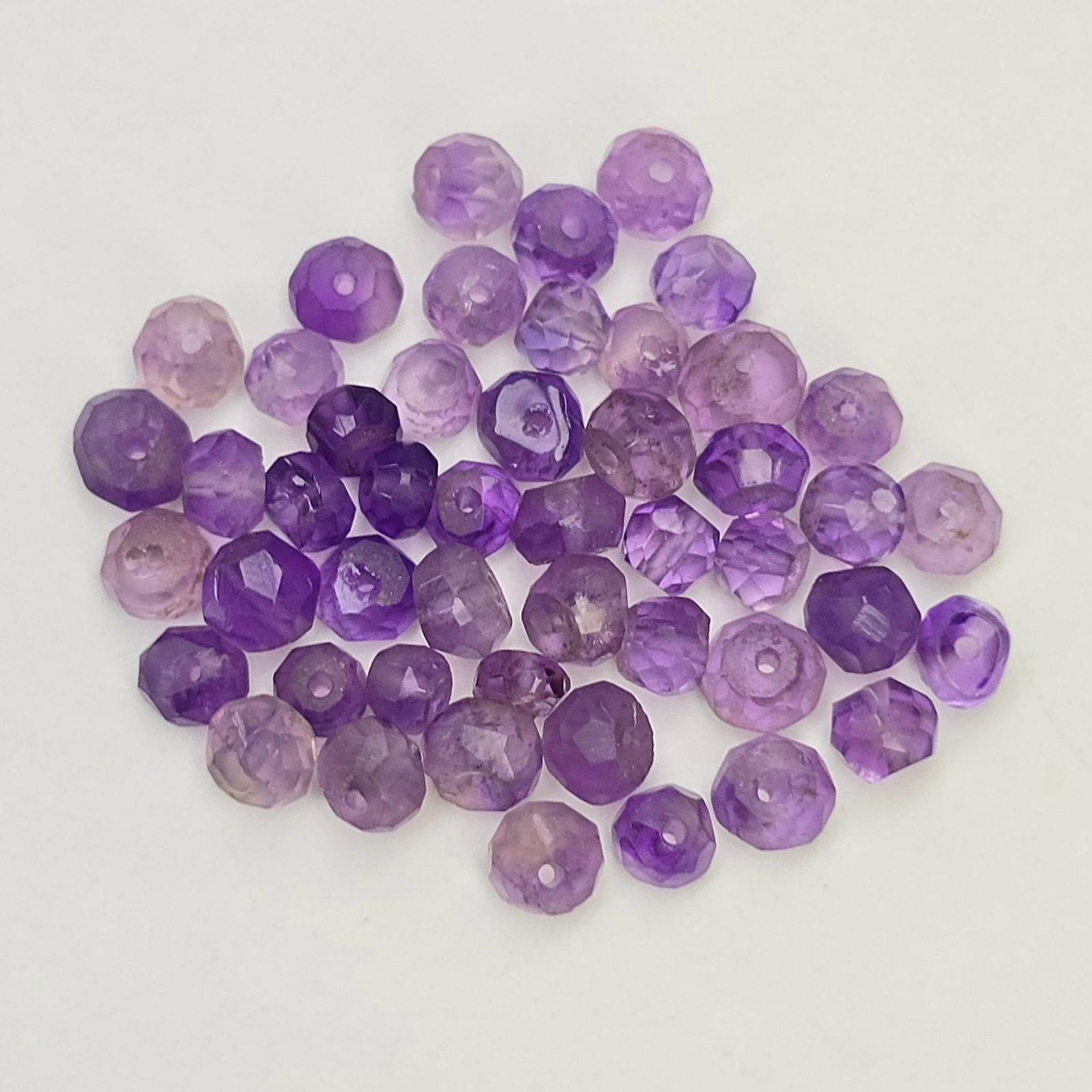 7.14 ct Natural Amethyst Loose Beads: Gemstones: Natural Amethyst /Carat Weights: 7.14 ct /Size or Dimensions: 3 to 4 mm Approx