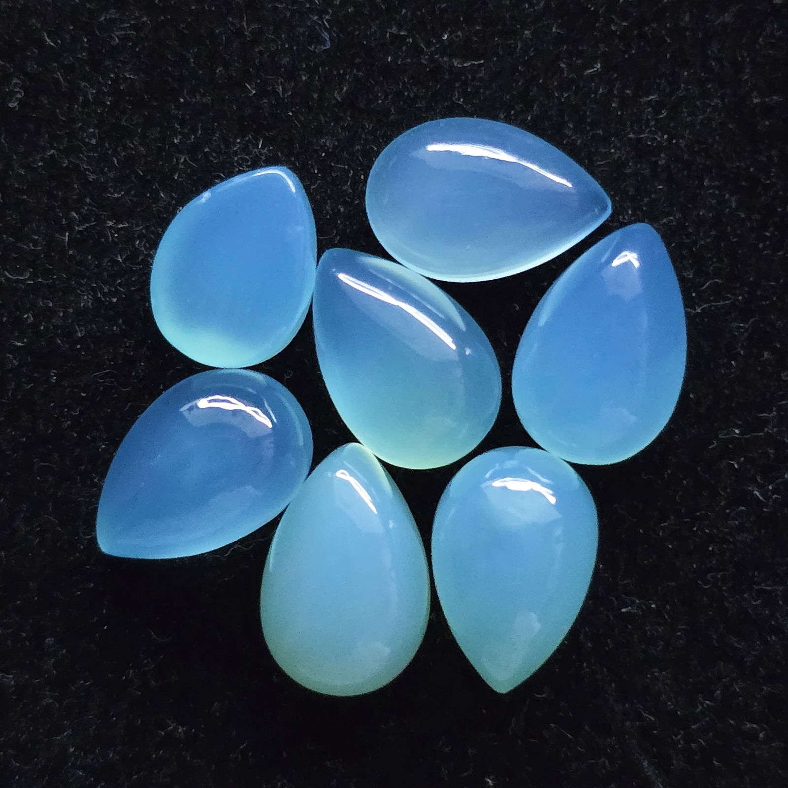 24.20 ct Natural Chalcedony Pear Set (1 of 1)