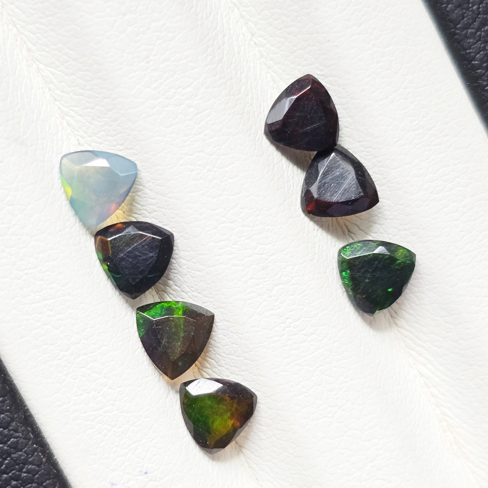 1.87 Ct Natural Black Fire Opal Set (1 of 2)