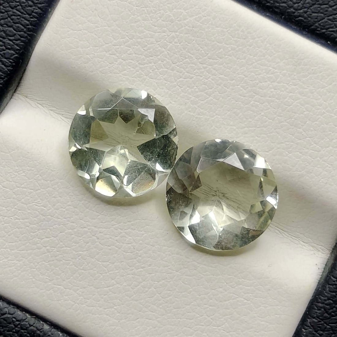 Natural Green Amethyst Pair 5.75 Ct: Gemstones: Natural AmethystCarat Weights: 5.75 Ct Size/Dimensions: 10 X 10 mm, Treatment: No