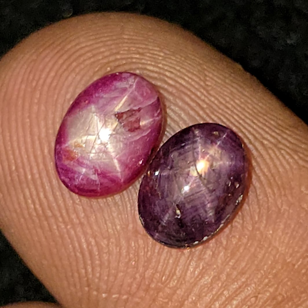 2.14 Ct Natural Star Ruby Pair (1 of 6)