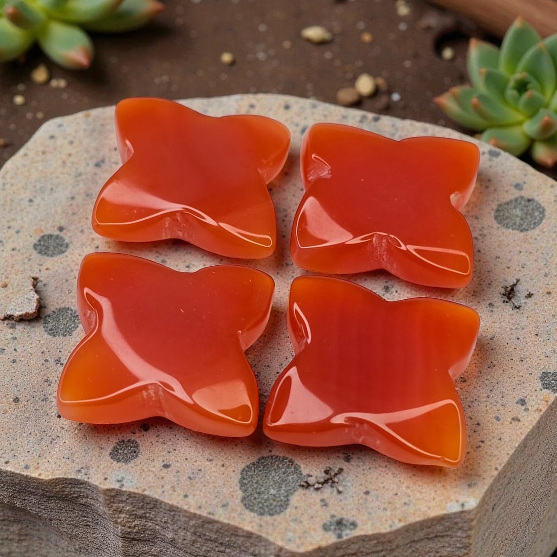 36.02 ct Natural Carnelian Star: Gemstones: Natual Carnelian /Carat Weights: 36.02 ct /Size or Dimensions: 15 X 15 X 4 mmTreatment: No