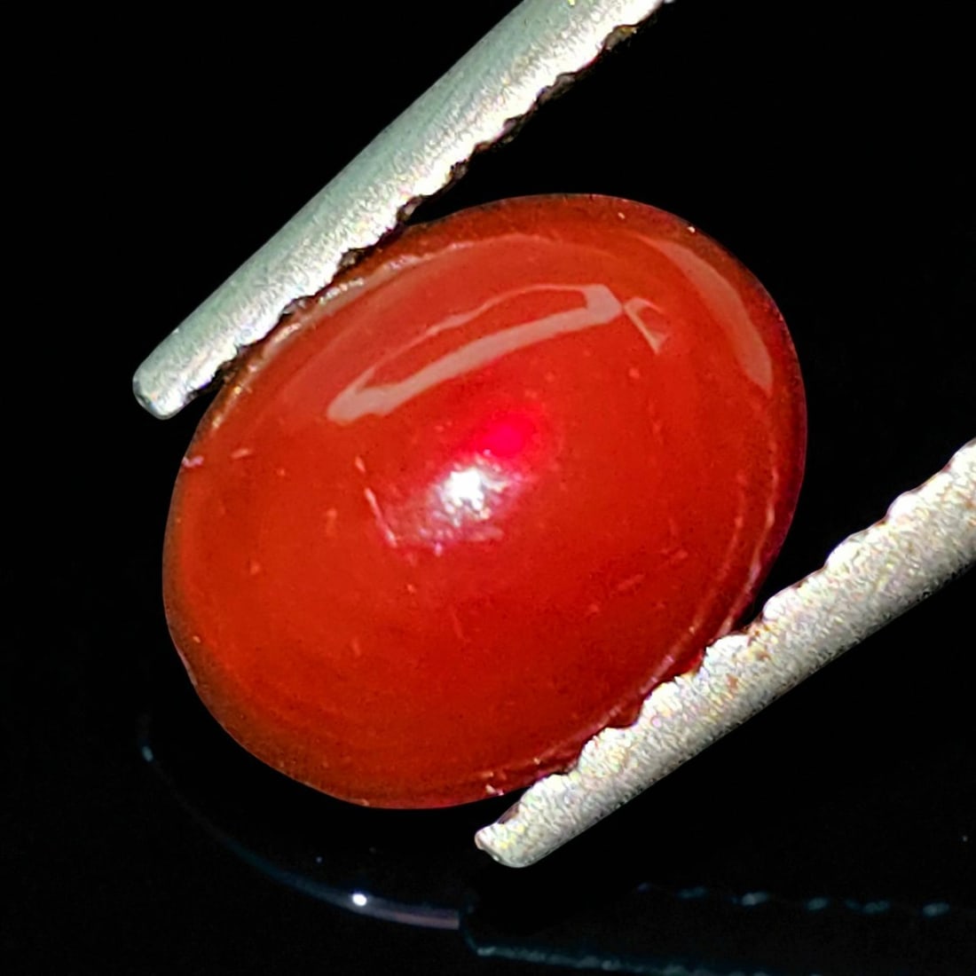 0.80 Ct Natural Orange Fire Opal: Gemstones: Natural Orange Fire Opal /Carat Weights: 0.80 ct /Size or Dimensions: 8 X 6 mm /Treatment: Coated