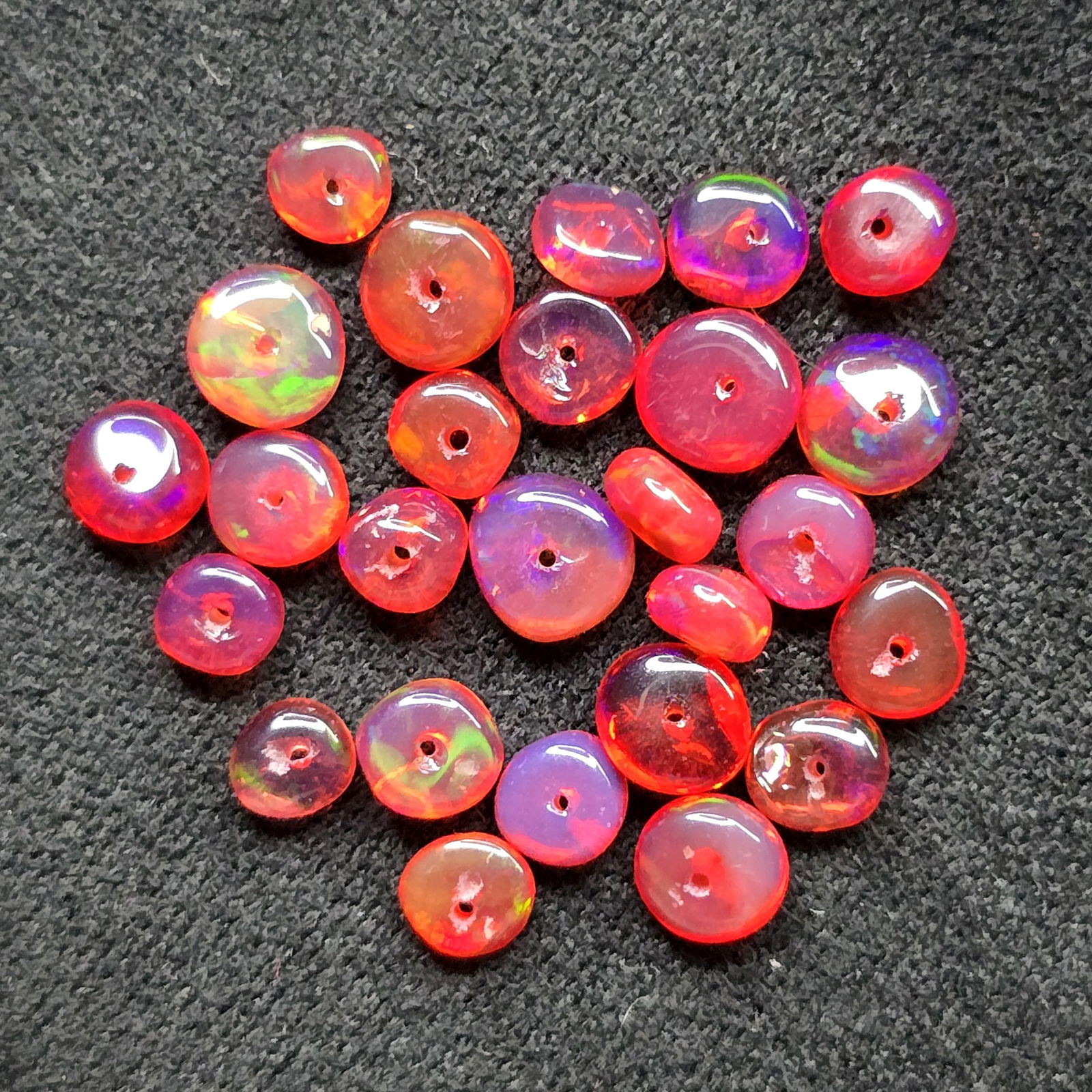 5.18 Ct Natural Red Fire Opal Loose Beads (1 of 2)