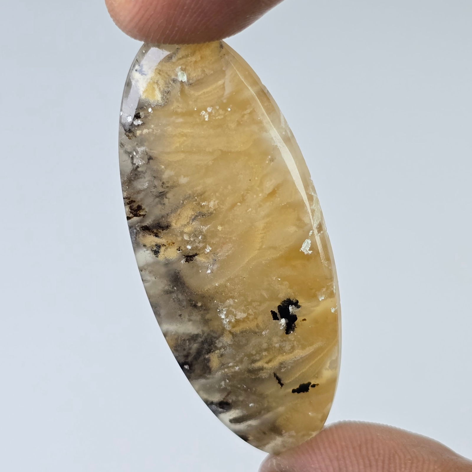 37 Ct Natural Dendrite Agate: Gemstones: Natural Agate /Carat Weights: 37 ct /Size or Dimensions: 45 X 19 X 5 mm /Treatment: No