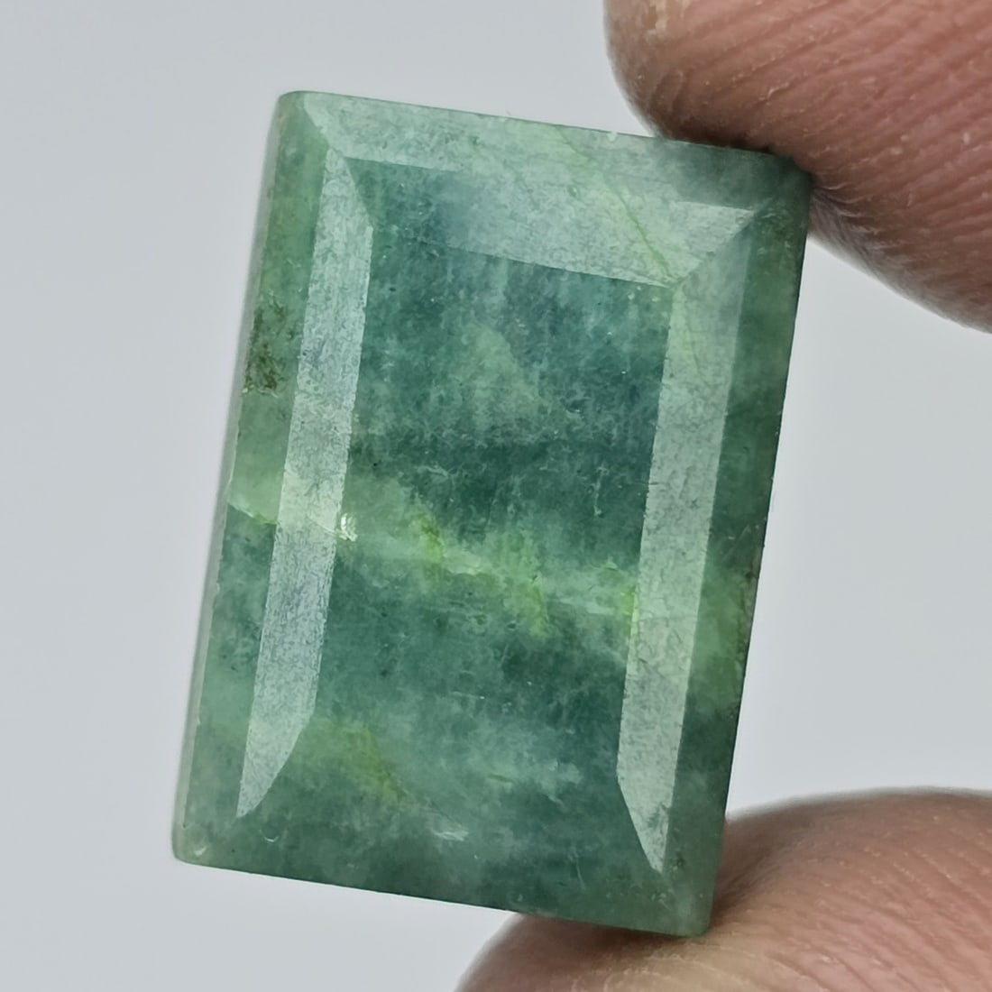 12.30 ct Coated Emerald: Gemstones: Natural Emerald /Carat Weights: 12.30 ct /Size or Dimensions: 15.80 X 10.80 X 6.70 mm Approx /Treatment : Coated