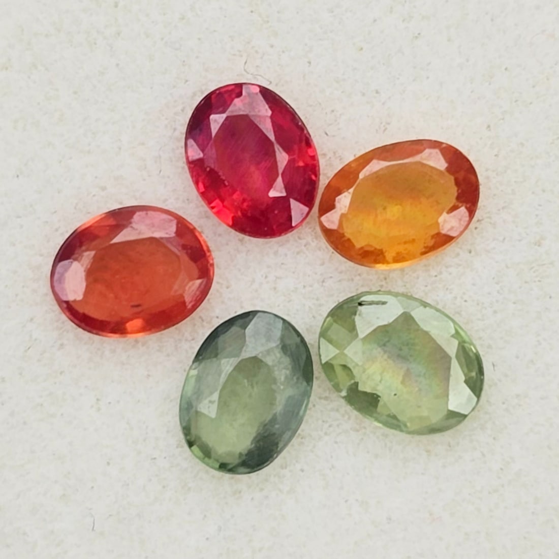 0.80 Ct "Top Quality" Natural Multicolor Sapphire Set (1 of 3)