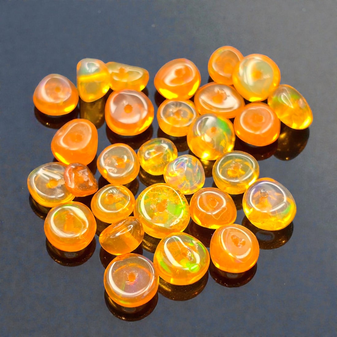 5.63 Ct Natural Orange Fire Opal Loose Beads: Gemstones: Natural Orange Fire Opal /Carat Weights: 5.63 ct /Size or Dimensions: 4 to 5 mm Approx /Treatment: Dyed