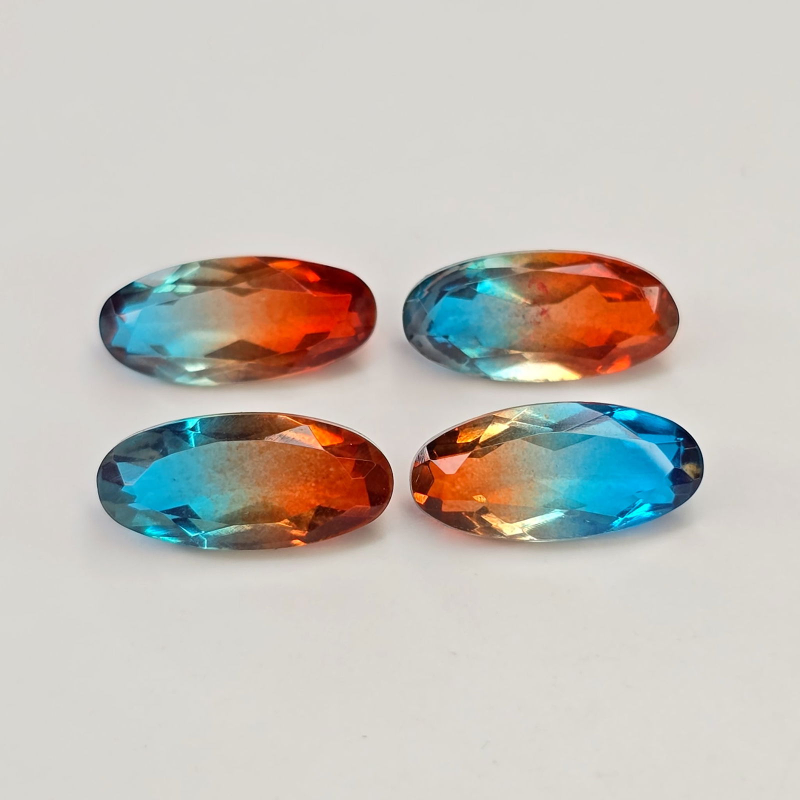 10.42 Ct "Beautiful"Aqua Terra Costa Doublet Quartz Set (1 of 3)