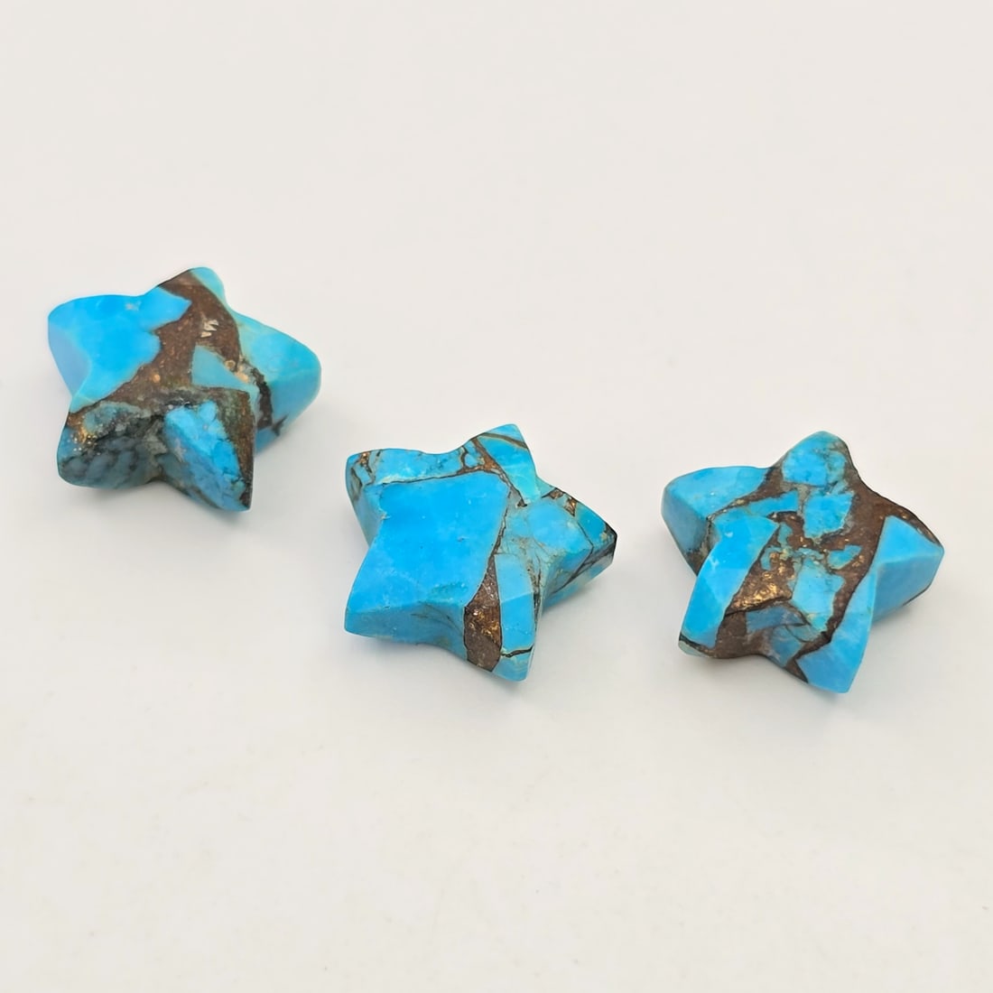 8.60 ct Composite Copper Turquoise Star Set (1 of 2)
