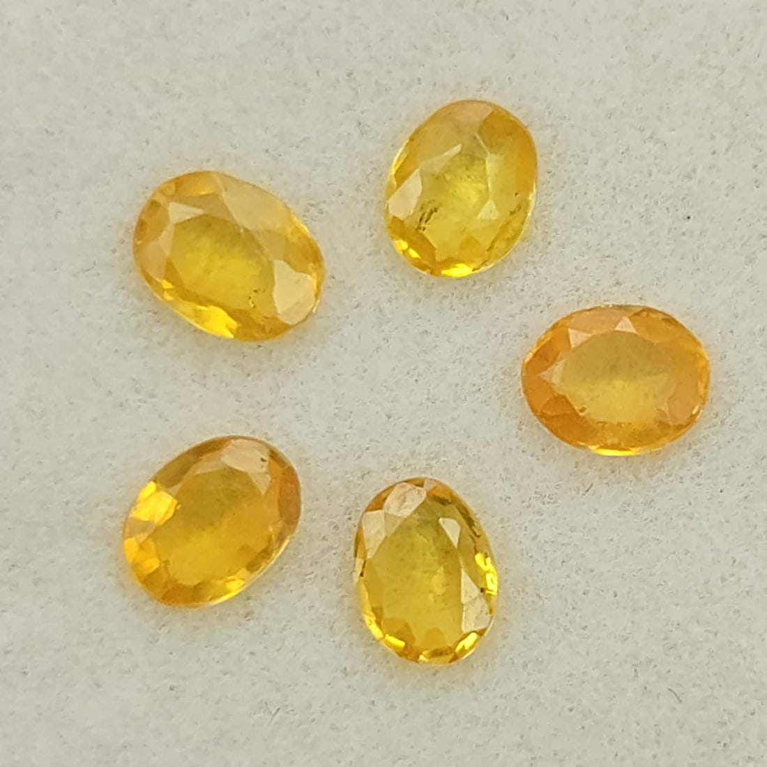 0.85 Ct "Top Quality" Natural Yellow Sapphire Set (1 of 2)