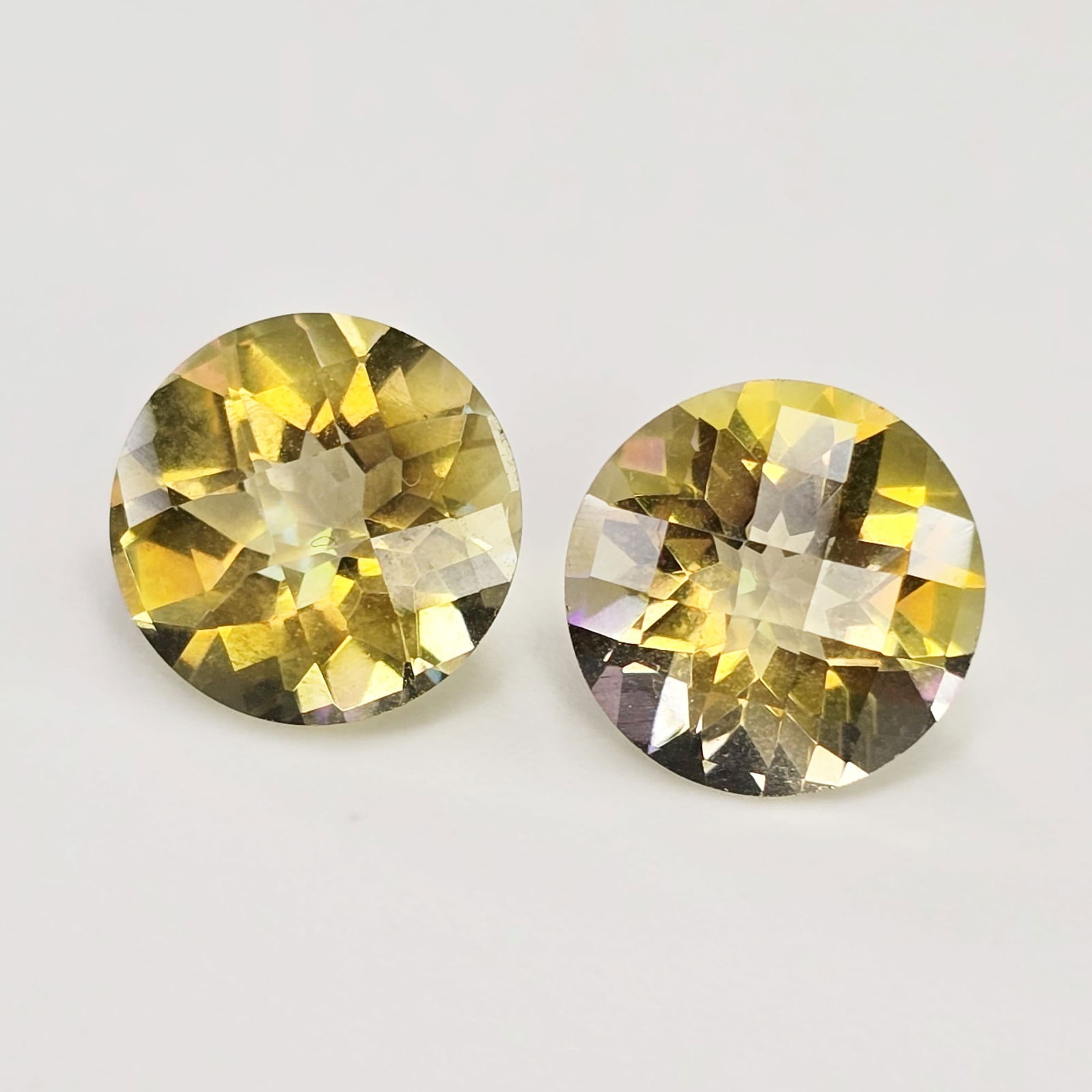 6.28 ct "Top Qulaity" Natural Yellow Mystic Quartz Pair (1 of 3)