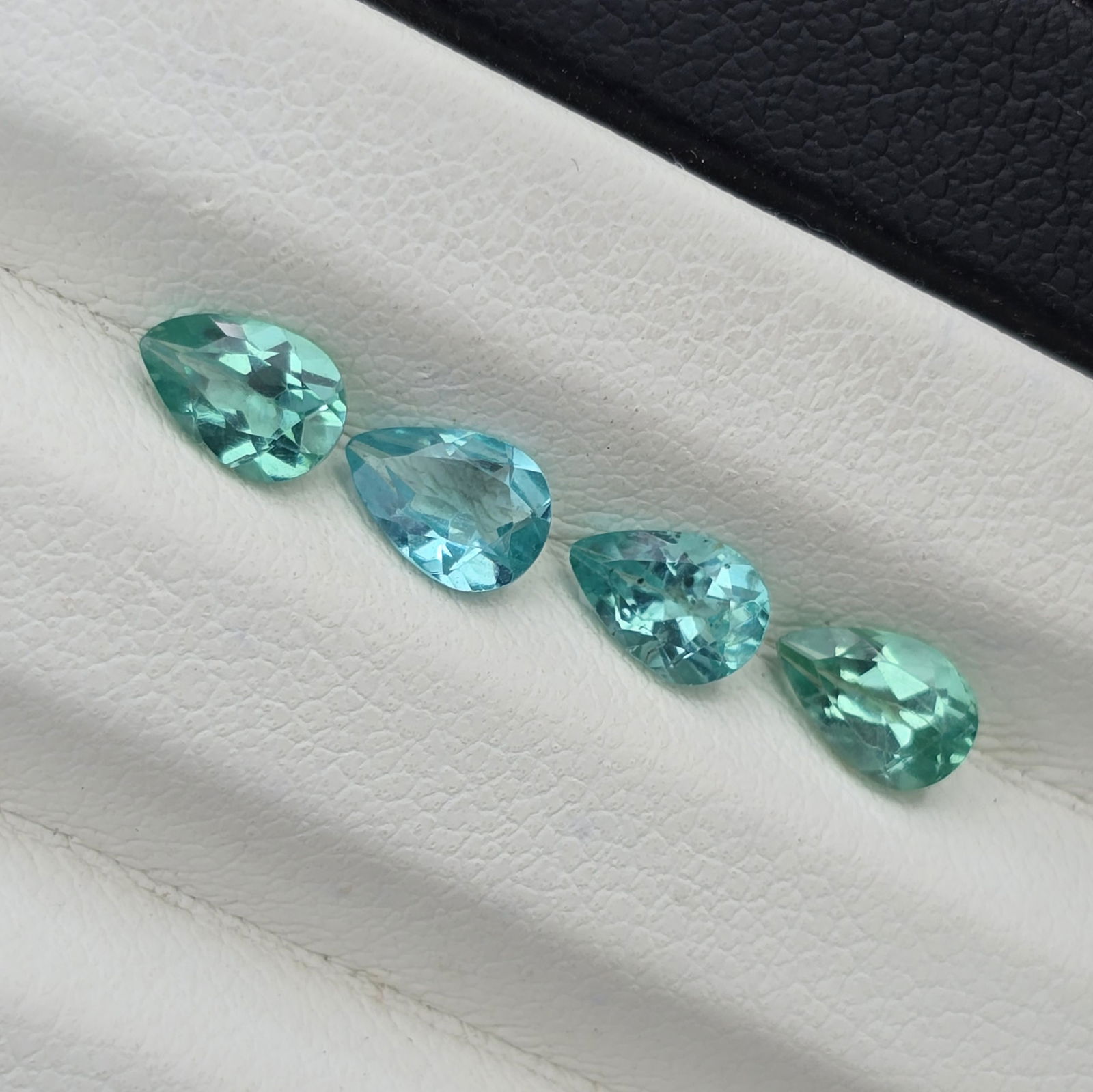 1.71 ct Natural Paraiba Neon Green Apatite Set: Gemstones: Natural Neon Apatite /Carat Weights: 1.71 ct /Size or Dimensions: 6 X 4 mm Approx