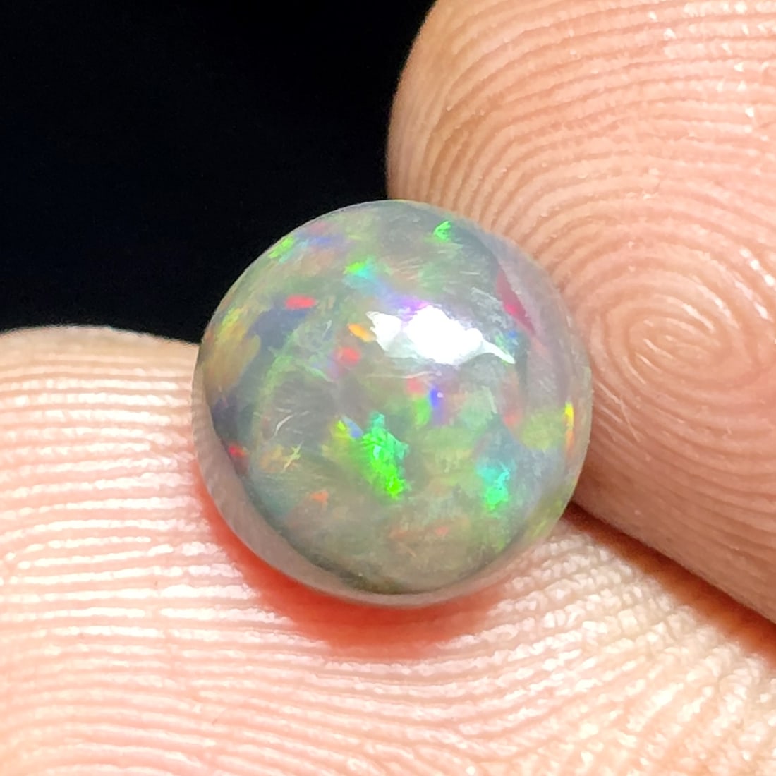 1.66 Ct "Play Of Colors" Natural Black Opal: Gemstones: Natural Black Fire Opal /Carat Weights: 1.66 ct /Size or Dimensions: 8.80 X 8.80 X 4.30 mm /Treatment: Heated