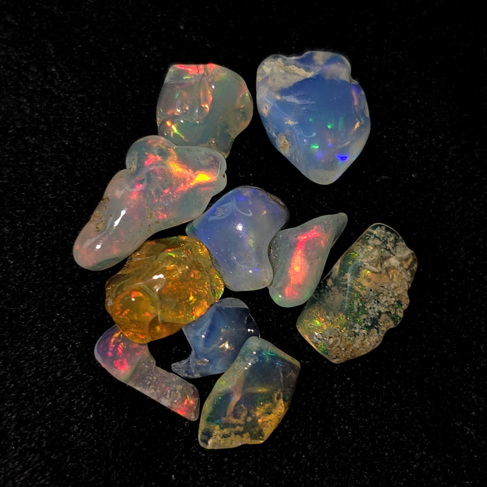 6.47 Ct "Top Grade" Natural Ethiopian Fire Opal Rough: Gemstones: Natural Fire Opal /Carat Weights: 6.47 ct /Treatment: No