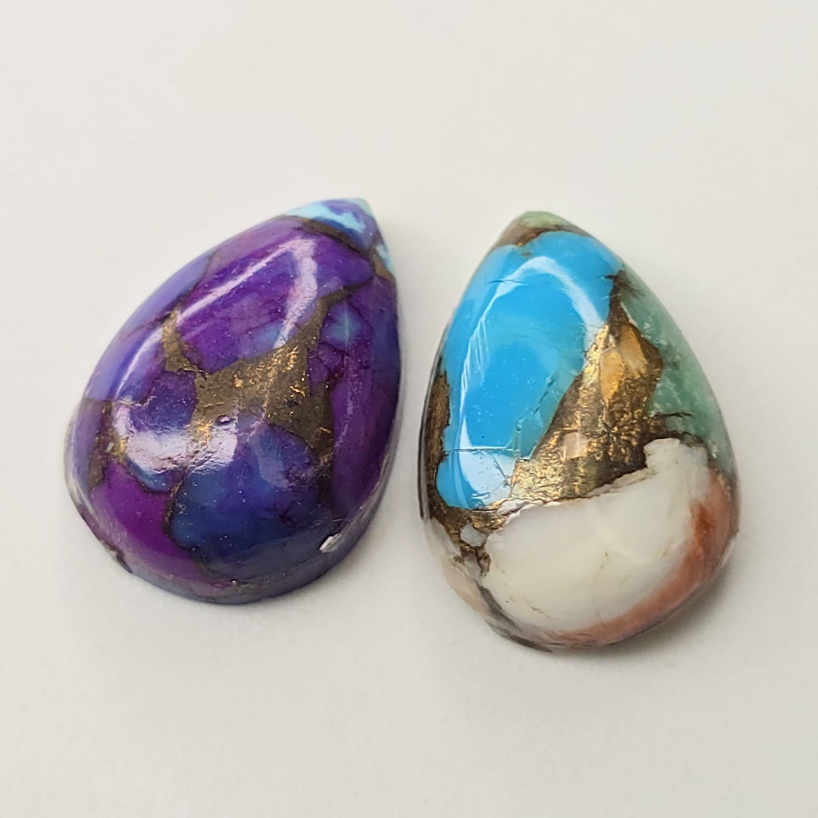 8.09 ct Oyster Copper Turquoise Pair (1 of 3)
