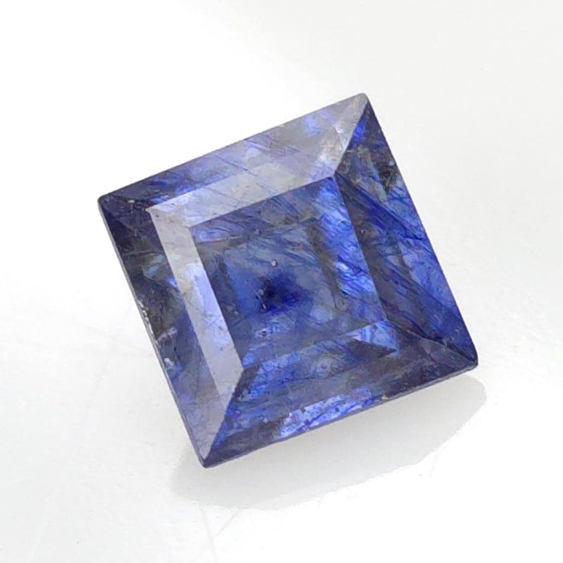0.87 Ct Natural Blue Sapphire Square: Gemstones: Natural Sapphire /Carat Weights: 0.87 ct /Size or Dimensions: 5 X 5 X 3 mm /Treatment: Glass Filled