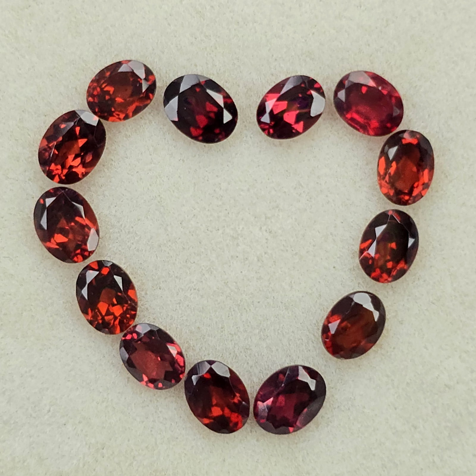 2.89 Ct Natural Red Garnet Set: Gemstones: Natural Red Garnet /Carat Weights: 2.89 ct /Size or Dimensions: 4 X 3 mm Approx