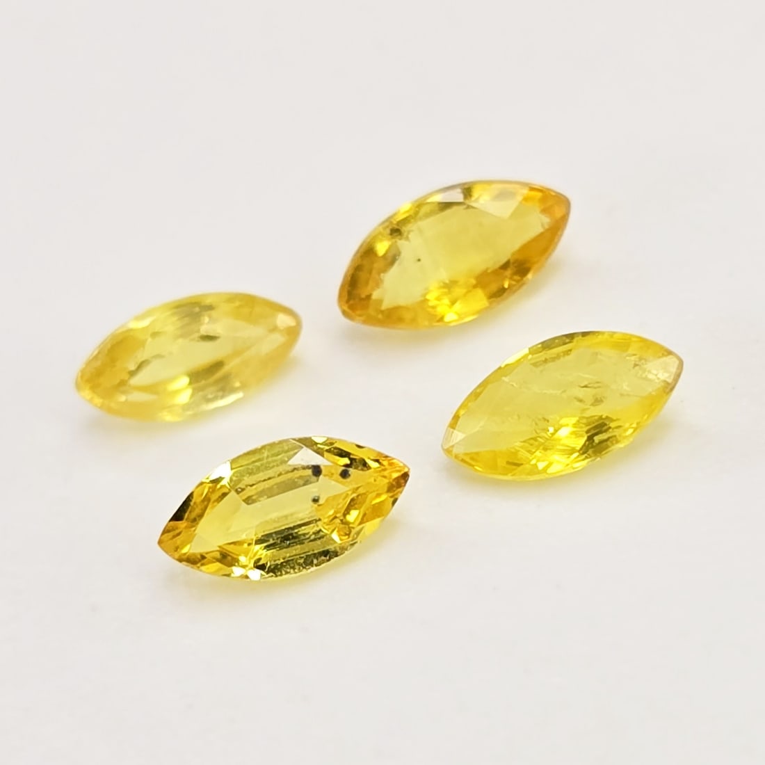 0.71 Ct "Top Quality" Natural Yellow Sapphire Set: Gemstones: Natural Sapphire /Carat Weights: 0.71 ct /Size or Dimensions: 5 X 2.50 mm /Treatment: Heated