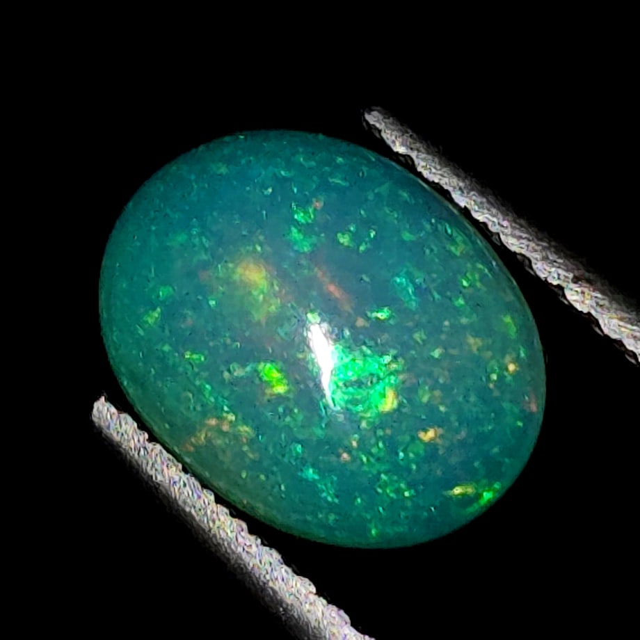 1.13 Ct Natural Ethiopian Green Fire Opal - 2
