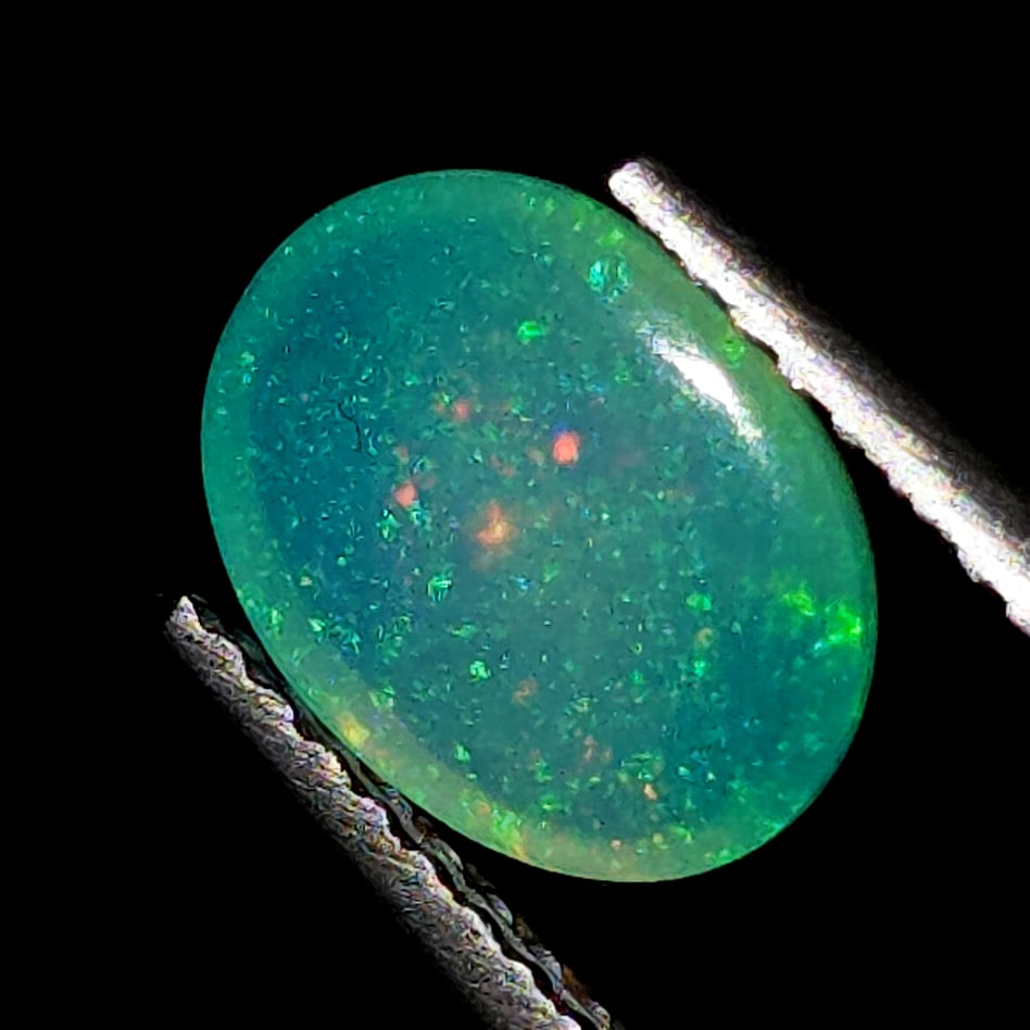 1.13 Ct Natural Ethiopian Green Fire Opal - 6