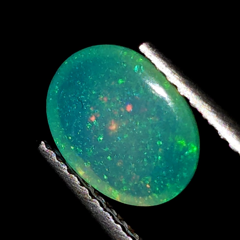 1.13 Ct Natural Ethiopian Green Fire Opal - 7
