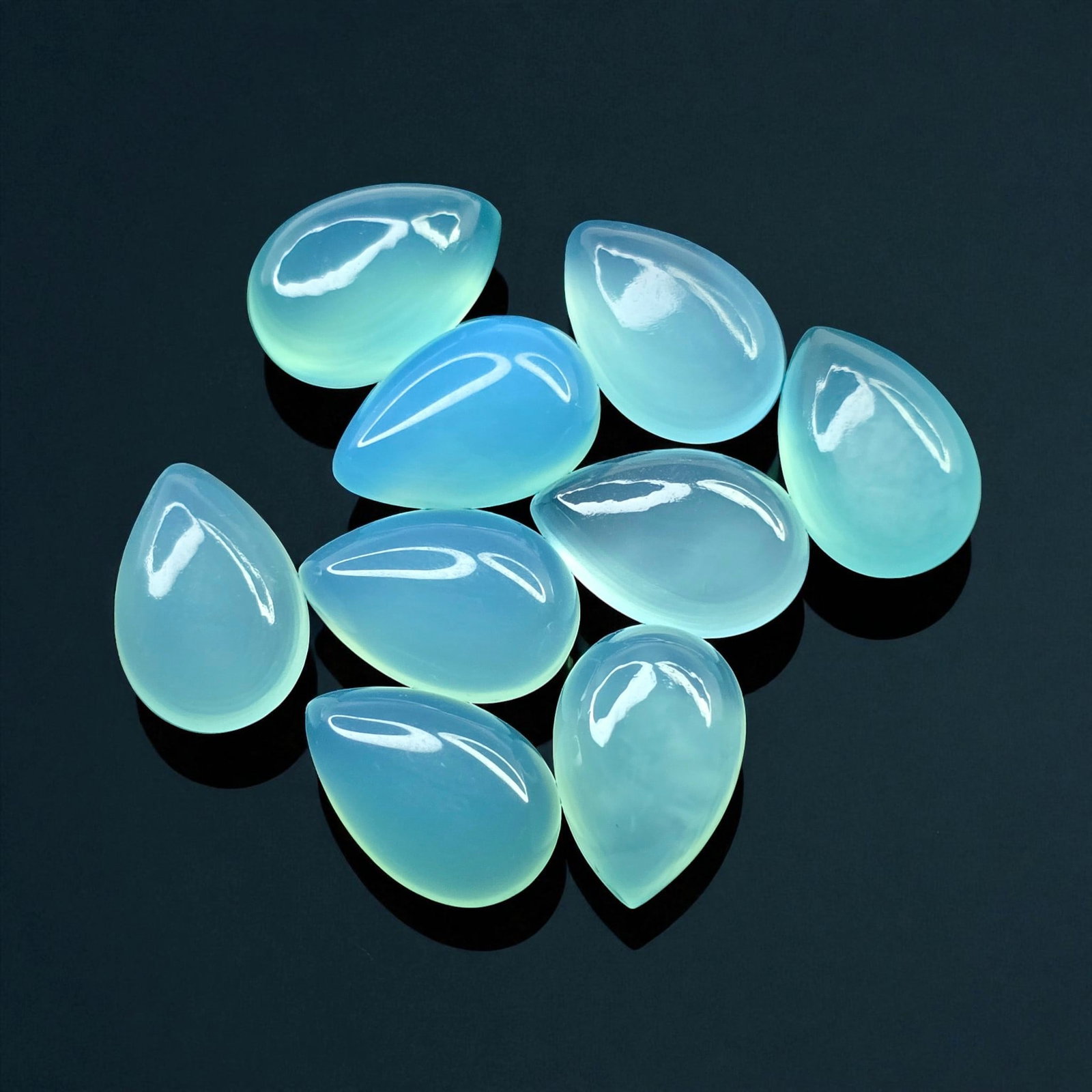 29.82 ct Natural Chalcedony Pear Set (1 of 2)