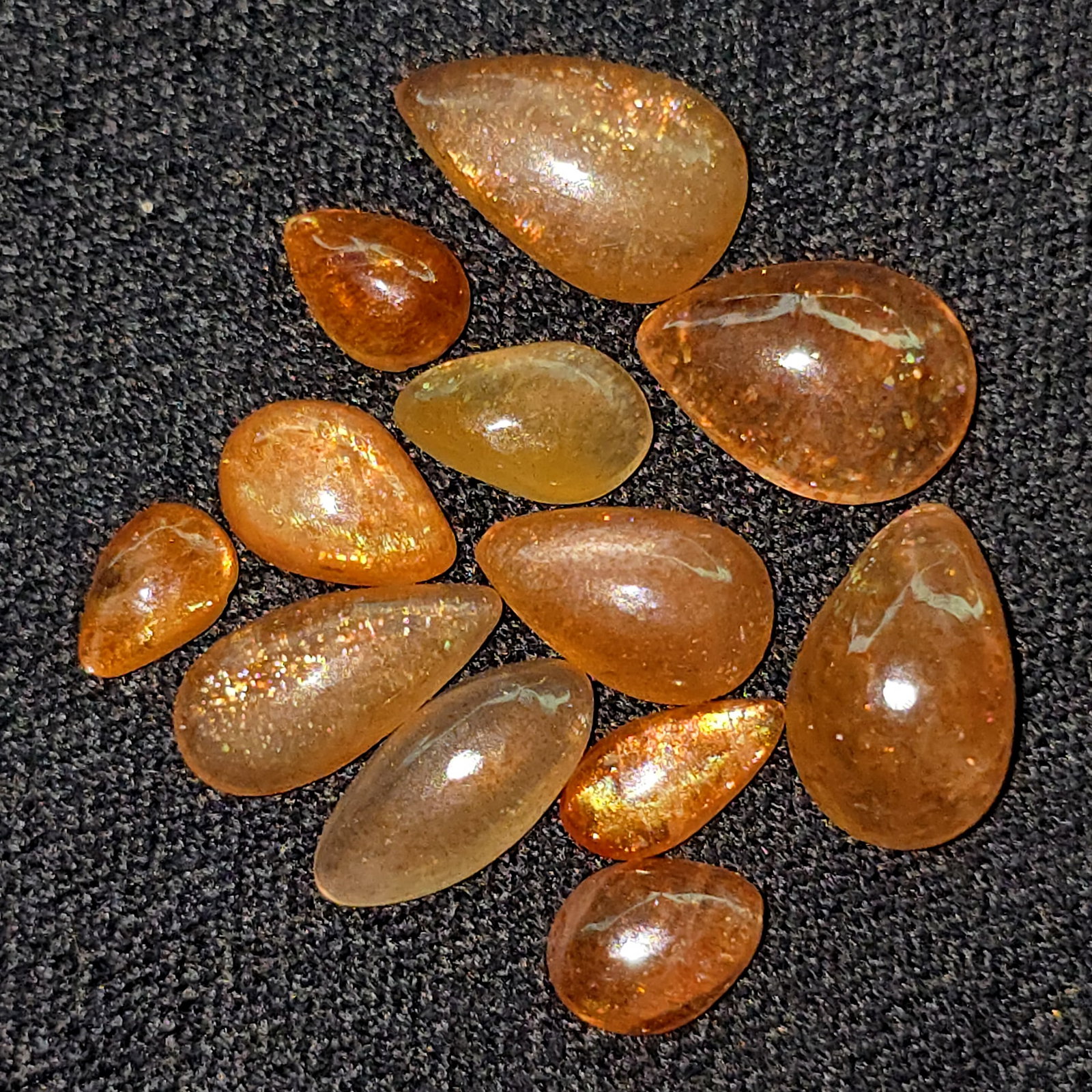 10.32 ct "Top Luster" Natural Sunstone Set (1 of 2)