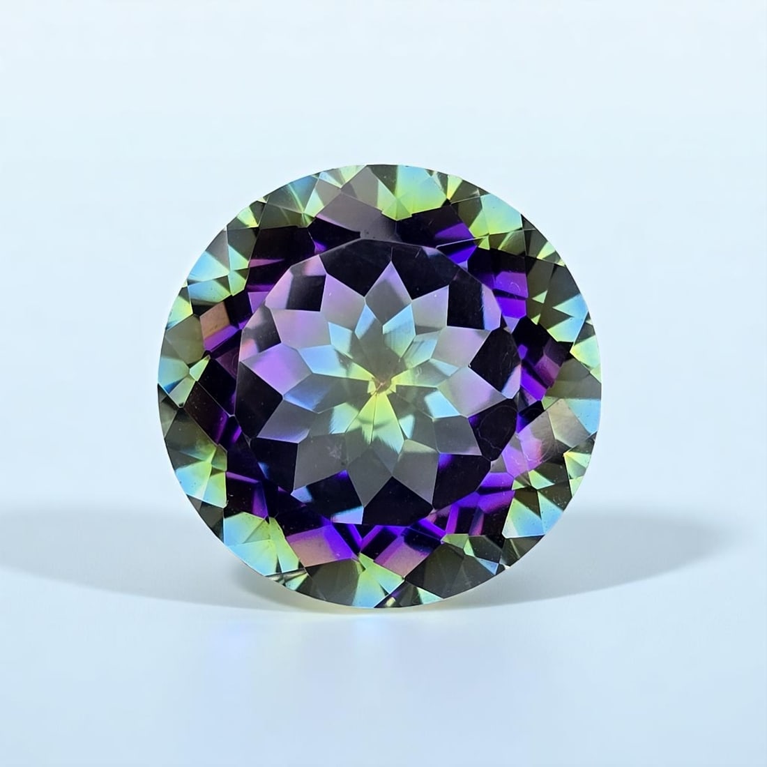 24.33 ct "Amazing Qulaity" Natural Rainbow Mystic Quartz: Gemstones: Natural Mystic Quartz /Carat Weights: 24.33 ct /Size or Dimensions: 20 X 20 X 14.70 mm /Treatment: Coated